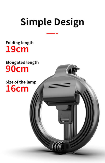 L07 mobile phone Live Fill Light Wireless Control Dimmable Camera Phone Ring Lamp With Stand Tripod - Edragonmall.com