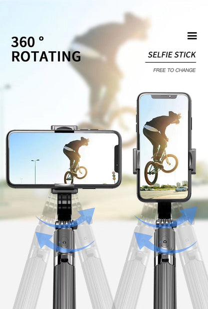 L08 Cradle head selfie stand Anti-Shake for iOS and Android | White - Edragonmall.com