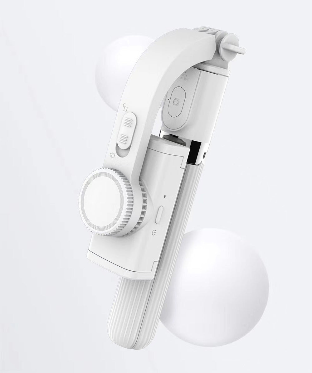 L08 Cradle head selfie stand Anti-Shake for iOS and Android | White - Edragonmall.com