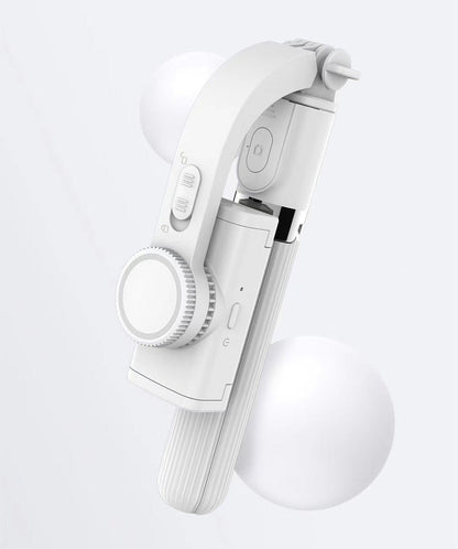L08 Cradle head selfie stand Anti-Shake for iOS and Android | White - Edragonmall.com