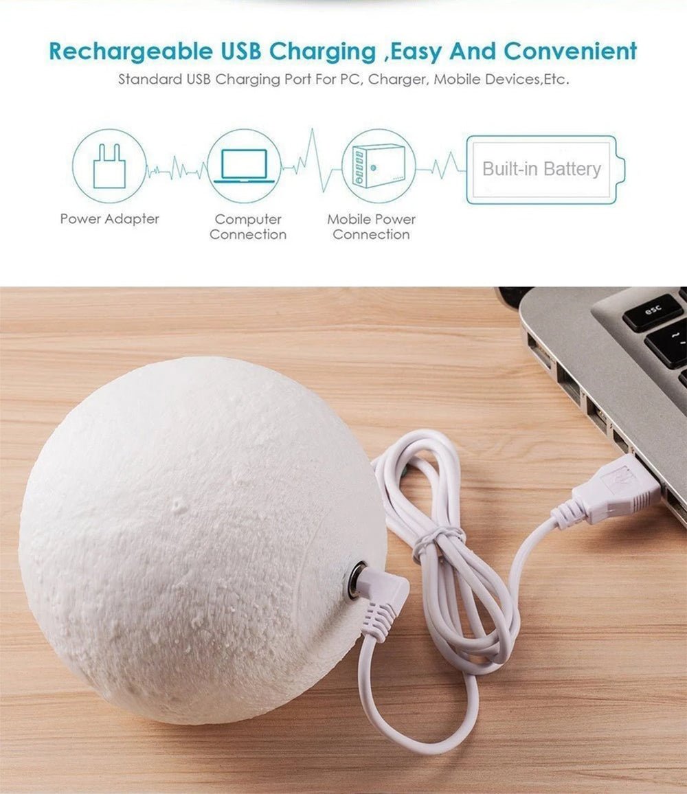 M16 3d Moon Light Wireless Remote Moon Lamp Multicolour - Edragonmall.com