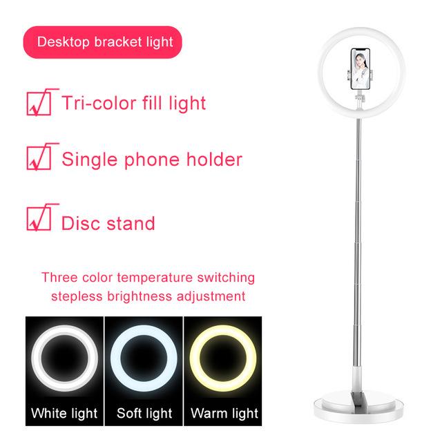 MAMEN 10 inch Selfie Ring Light LED Dimmable Video Studio Photography Lighting Portable For Youtube Vlog Live Photo With Tripod - Edragonmall.com