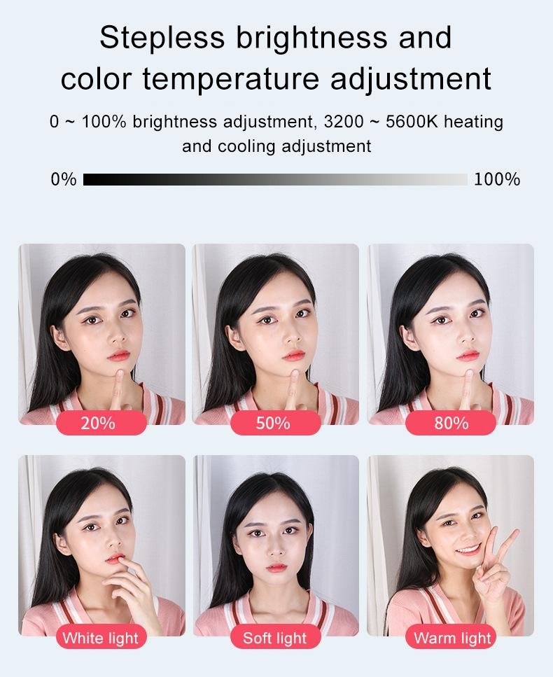 MAMEN 10 inch Selfie Ring Light LED Dimmable Video Studio Photography Lighting Portable For Youtube Vlog Live Photo With Tripod - Edragonmall.com