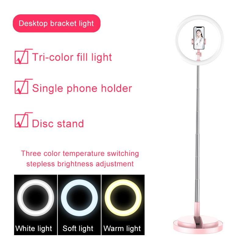 MAMEN 10 inch Selfie Ring Light LED Dimmable Video Studio Photography Lighting Portable For Youtube Vlog Live Photo With Tripod - Edragonmall.com