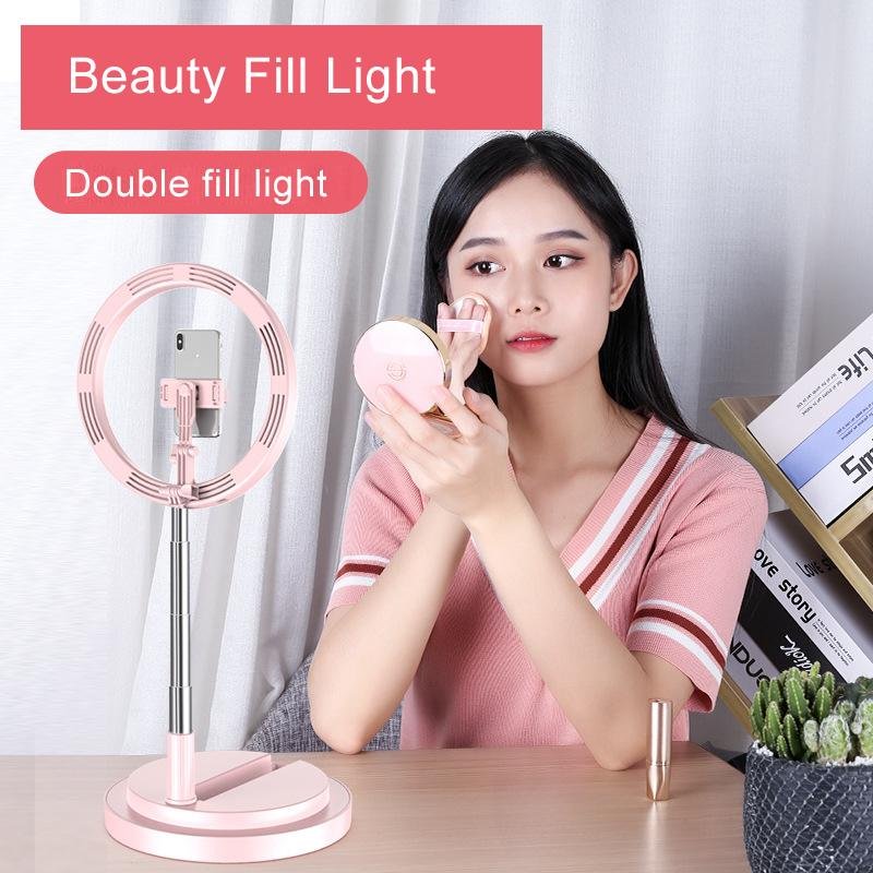 MAMEN 10 inch Selfie Ring Light LED Dimmable Video Studio Photography Lighting Portable For Youtube Vlog Live Photo With Tripod - Edragonmall.com