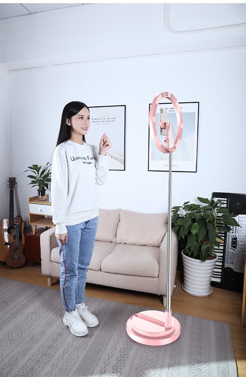 MAMEN 10 inch Selfie Ring Light LED Dimmable Video Studio Photography Lighting Portable For Youtube Vlog Live Photo With Tripod - Edragonmall.com