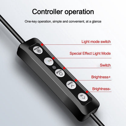 MJ45(18inch) wire-controlled mobile phone RGB LED Live Fill Light - Edragonmall.com