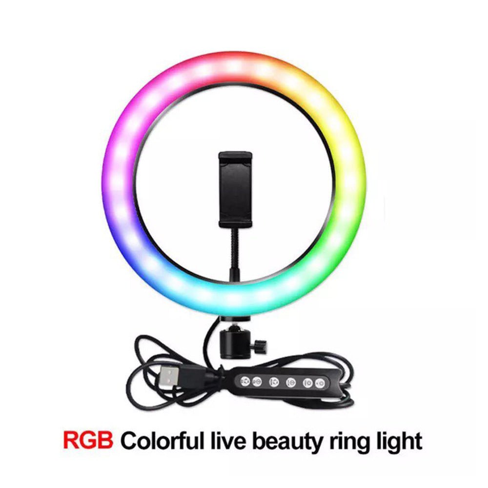 MJ45(18inch) wire-controlled mobile phone RGB LED Live Fill Light - Edragonmall.com