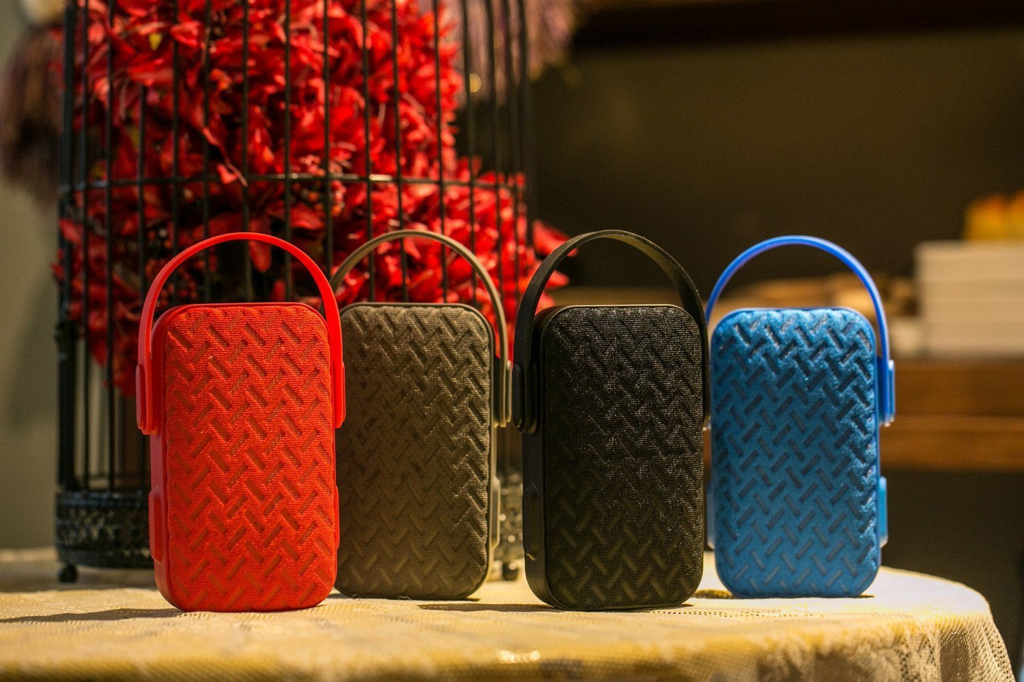 MY220BT Handheld Bluetooth Speaker Wireless Portable Subwoofers 3D Surround With Mini KTV Singing Bar-Gray - Edragonmall.com