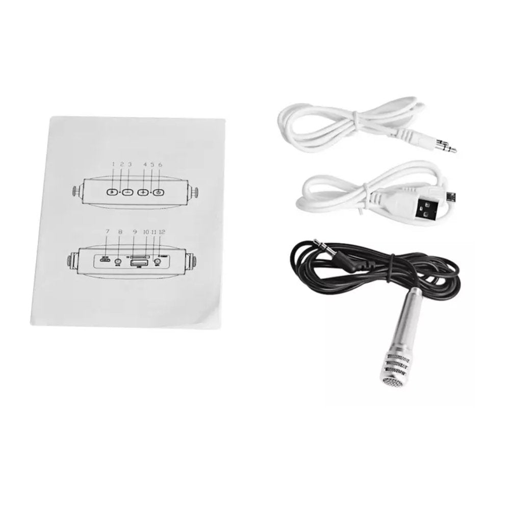 MY220BT Handheld Bluetooth Speaker Wireless Portable Subwoofers 3D Surround With Mini KTV Singing Bar-RED - Edragonmall.com