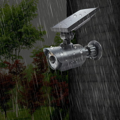 New LED Solar false monitoring Household Outdoor Solar Light Fake Security Camera Spotlight - Edragonmall.com