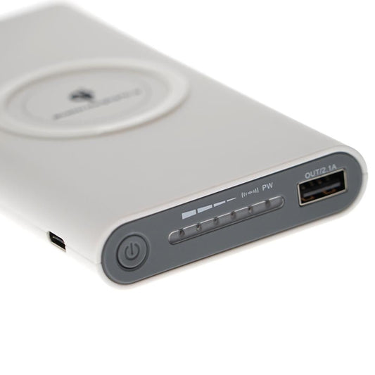 Qi Wireless Charger Power Bank for Samsung Phones 10000mAh - White - Edragonmall.com