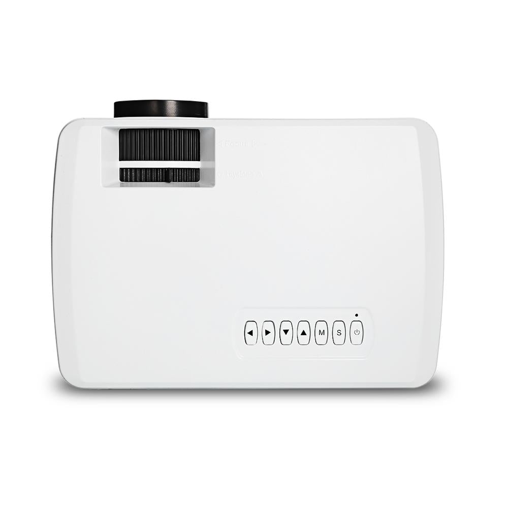 RD816 Portable LCD Projector Home Theater 1200 Lumens with Speaker Support 1080P for Meeting -White - Edragonmall.com