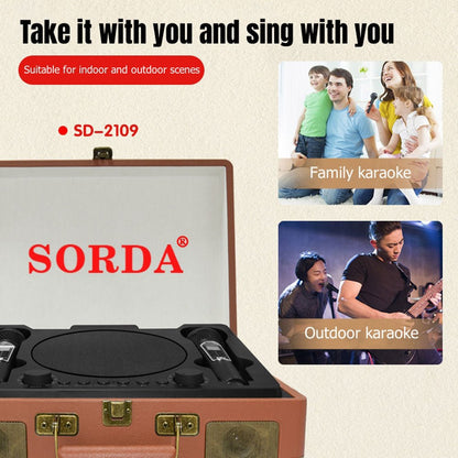 SD-2109 Carry-on type BT Speaker Bluetooth Audio Wireless Handheld Home KTV Singing Bar Outdoor Karaoke Mic Speakers All-in-one Equipment 4000mAh Battery - Edragonmall.com