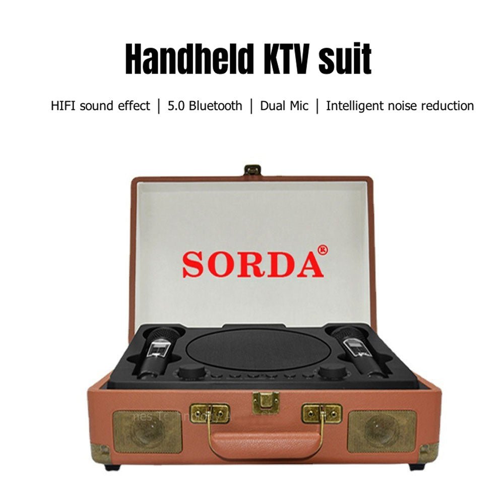 SD-2109 Carry-on type BT Speaker Bluetooth Audio Wireless Handheld Home KTV Singing Bar Outdoor Karaoke Mic Speakers All-in-one Equipment 4000mAh Battery - Edragonmall.com