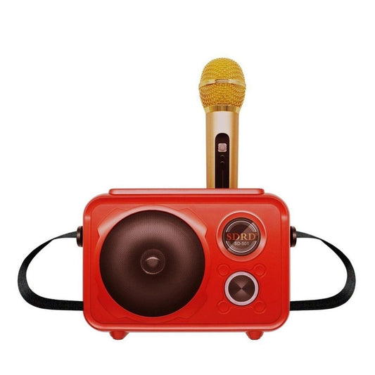 SDRD Sd-501 Home Speaker Microphone Integrated Single Sing Mobile Phone Karaoke | Red - Edragonmall.com