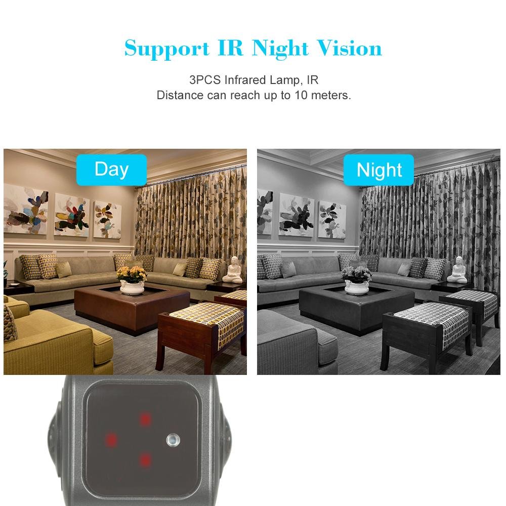 SVP720 HD 1080P Mini 720 Degree Wireless WiFi VR IP Camera Full View Fish Eye Panoramic Indoor Security Camera - Edragonmall.com