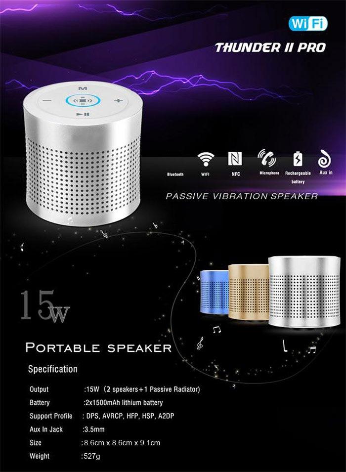 Thunder II Smart WiFi Bluetooth V4.0 Speaker - Edragonmall.com