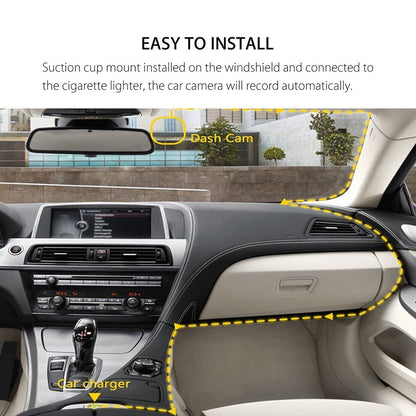 V3S Dual-Camera touch dashcam 1080P Full HD 4" IPS LCD Touch Screen Display Dual Lens Car Camera Car DVR - Edragonmall.com