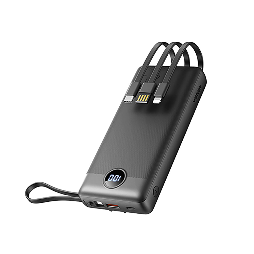Veger VP2047 20000mah Power Bank Build-in 4 Cables - Edragonmall.com