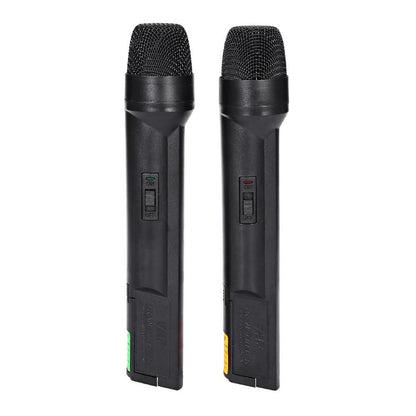 WEISRE WM-03V Dual wireless microphone Professional 210 - 280MHz VHF Wireless Handheld Dual Channel Transmitter Mic Set - Edragonmall.com