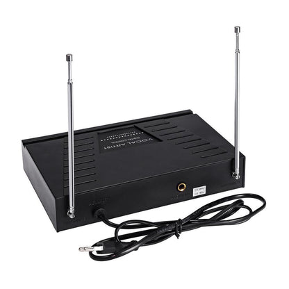 WEISRE WM-03V Dual wireless microphone Professional 210 - 280MHz VHF Wireless Handheld Dual Channel Transmitter Mic Set - Edragonmall.com
