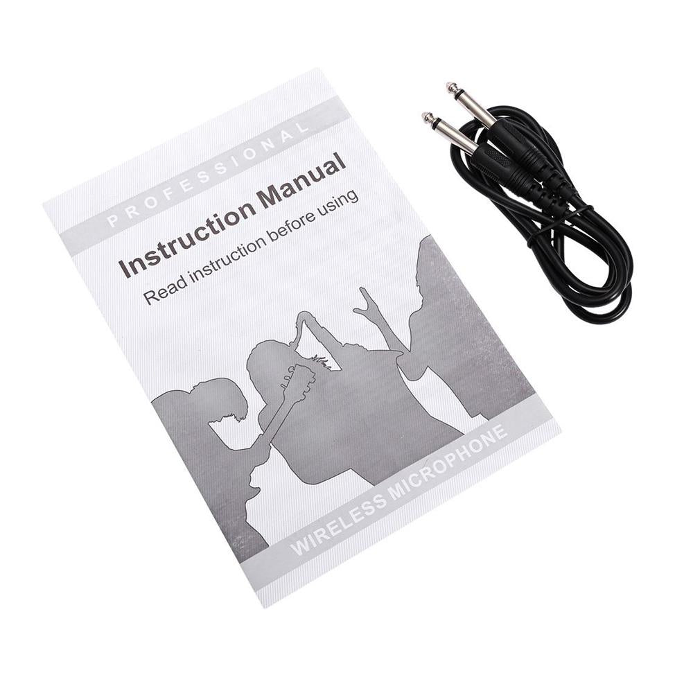 WEISRE WM-03V Dual wireless microphone Professional 210 - 280MHz VHF Wireless Handheld Dual Channel Transmitter Mic Set - Edragonmall.com