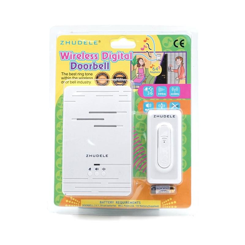 Wireless Digital Doorbell Loudly Doorbell Safety Doorbell Easy to Install ZDL-2783 - Edragonmall.com