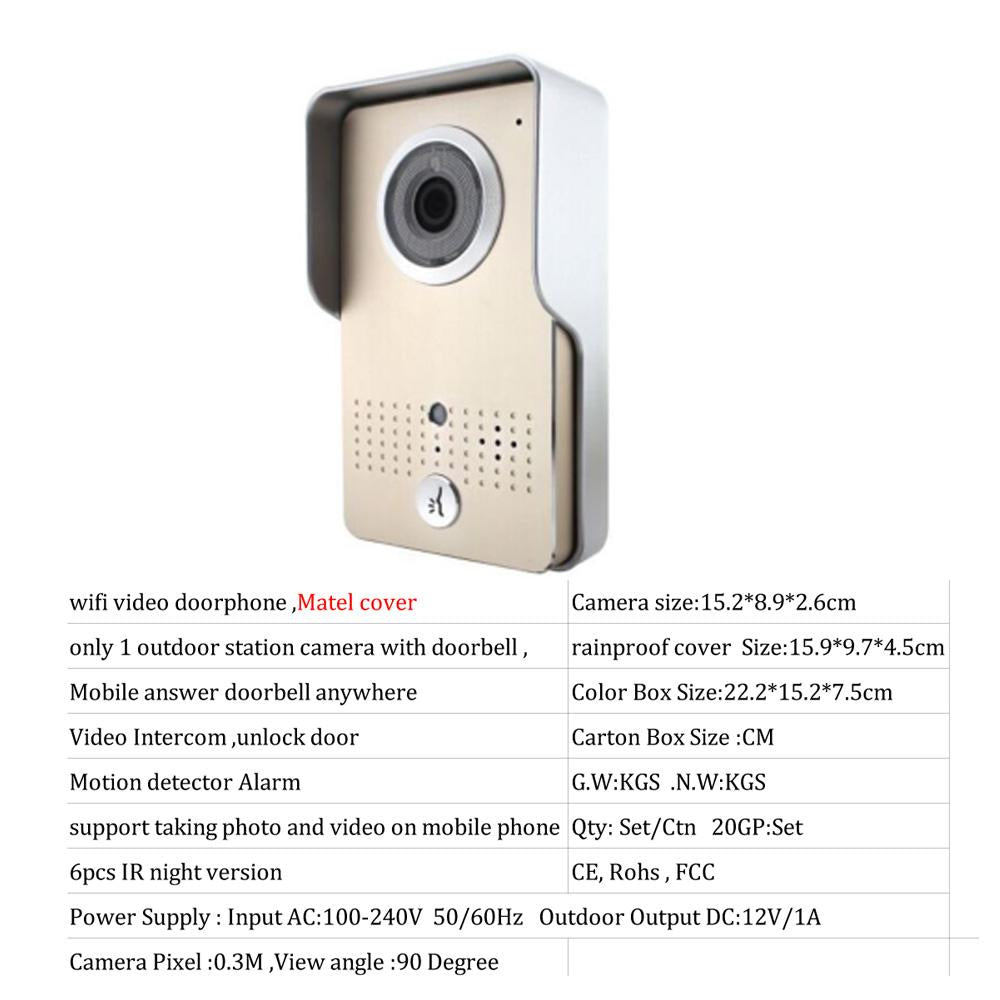 Wireless Video Doorbell with Two Way Intercom and Remotely Unlock Door Camera - Edragonmall.com