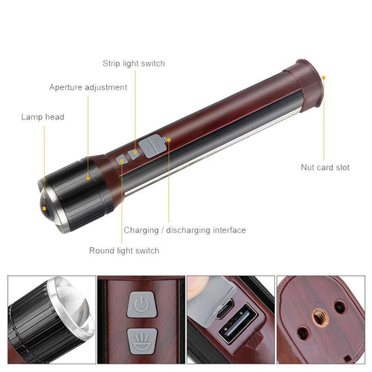X2 Flashlight Multi Function Outdoor Car LED Flashlight Ultra Bright Torch Light - Edragonmall.com